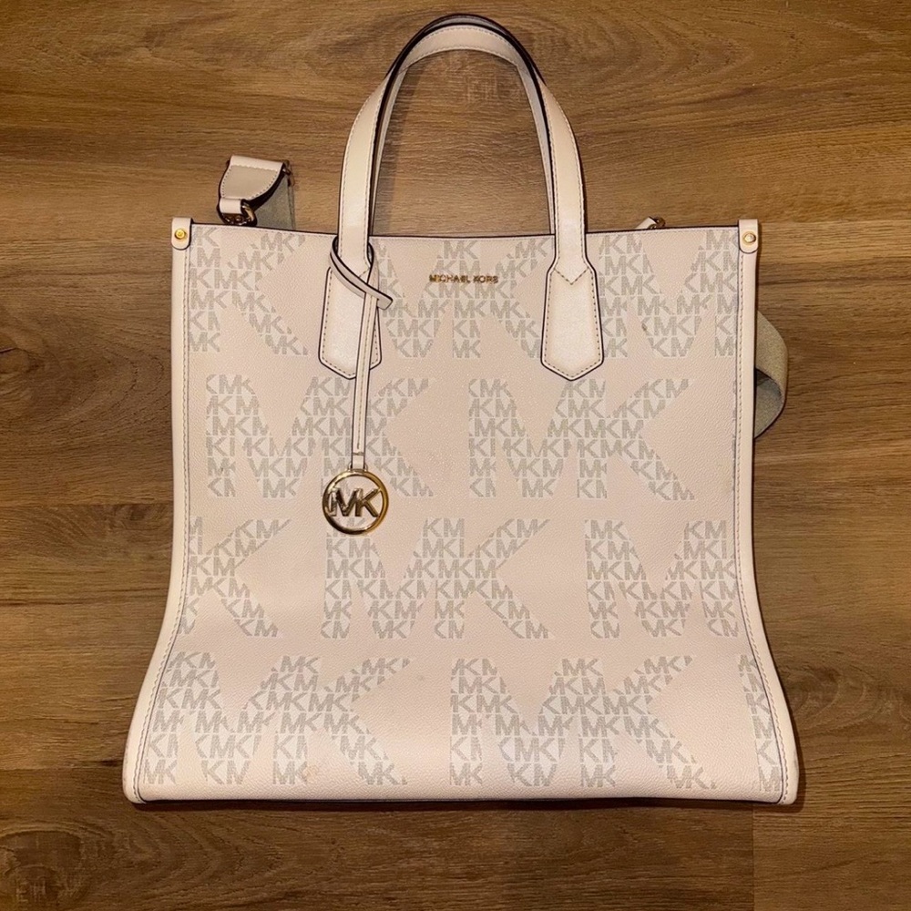 Michael Kors Cream Logo Tote